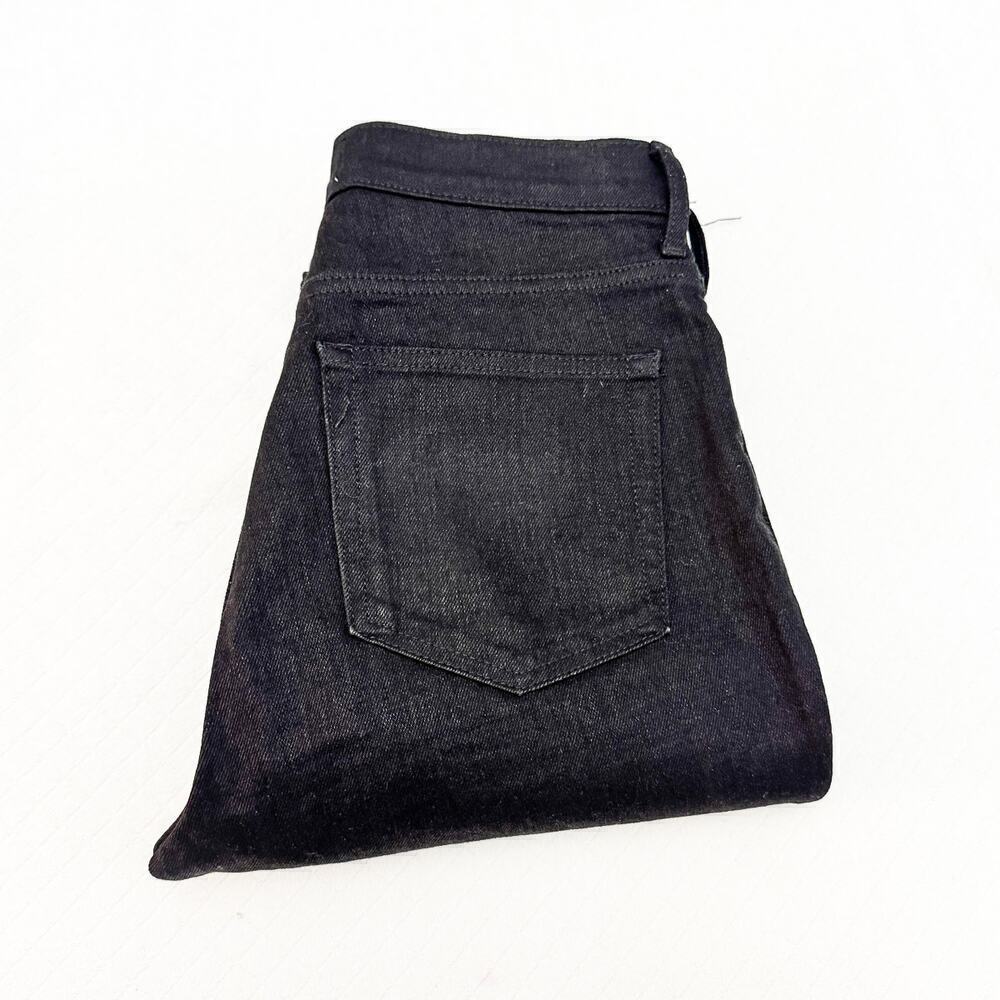 Everlane Black Denim Jeans Wide Leg Raw Hem Size 27 MINT
